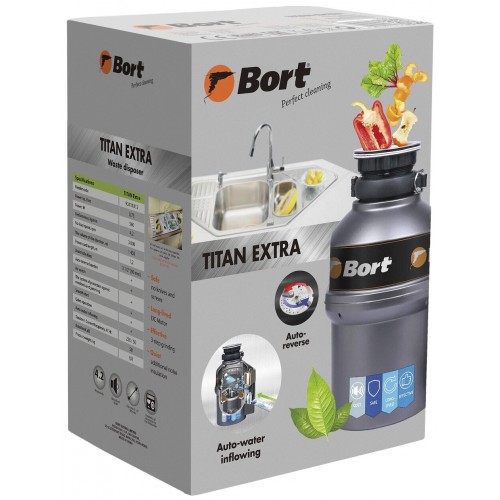 Измельчитель пищевых отходов Bort TITAN Extra (серый) 7