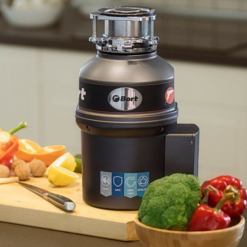 Измельчитель пищевых отходов Bort TITAN Extra (серый) 9