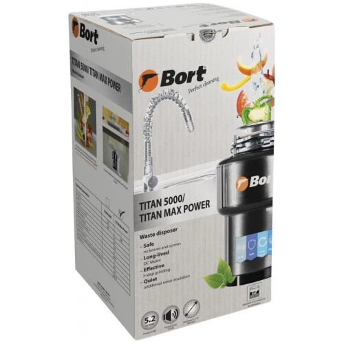 Измельчитель пищевых отходов Bort TITAN MAX Power (FullControl) (черный) 7