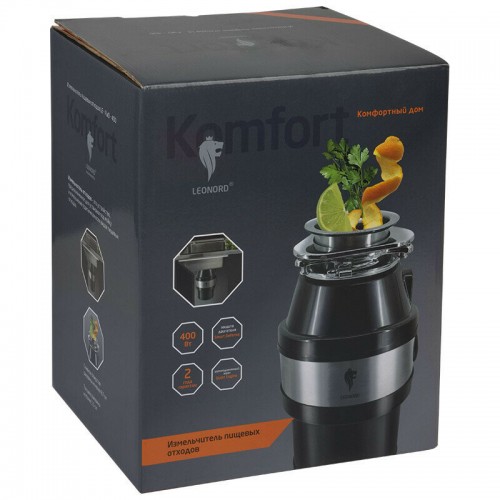 Измельчитель пищевых отходов LEONORD LE-FWD-400 (107823) (черный) 5