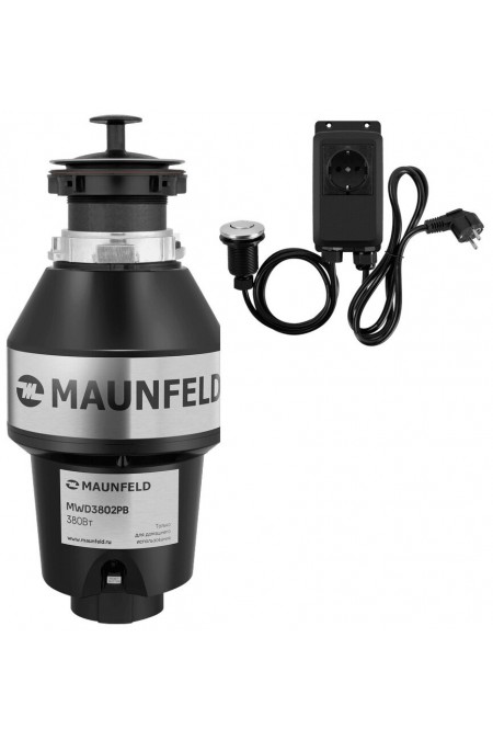 Измельчитель пищевых отходов MAUNFELD MWD3802PB (черный) 