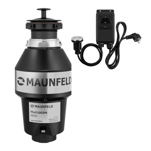 Измельчитель пищевых отходов MAUNFELD MWD3802PB (черный) 