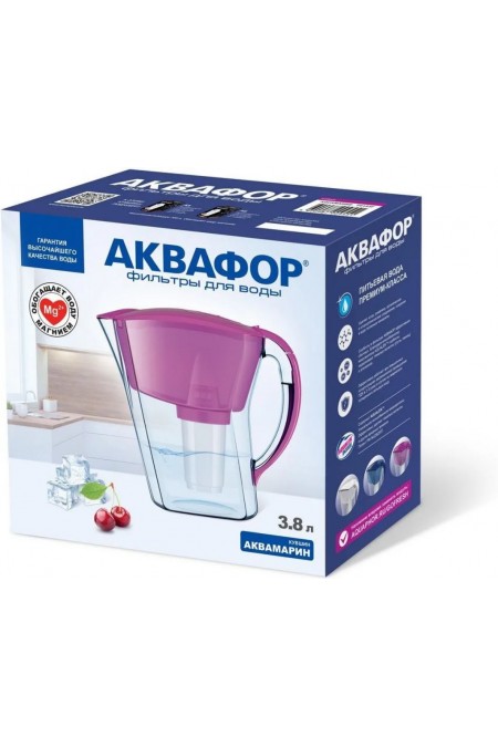 Фильтр кувшин Аквафор Аквамарин 3.8 л (P81А5F) (цикламеновый) 3