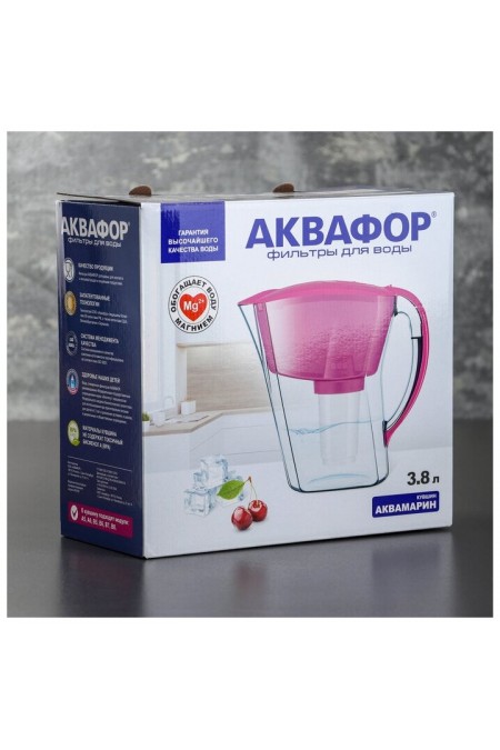 Фильтр кувшин Аквафор Аквамарин 3.8 л (P81А5F) (цикламеновый) 9