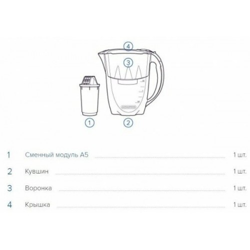 Фильтр кувшин Аквафор Престиж А5 2.8 л (синий) 7