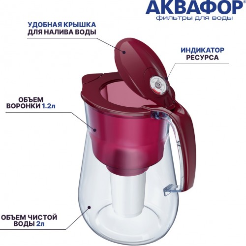 Фильтр кувшин Аквафор Прованс А5 4.2 л (Р140А5FM) (черный) 3