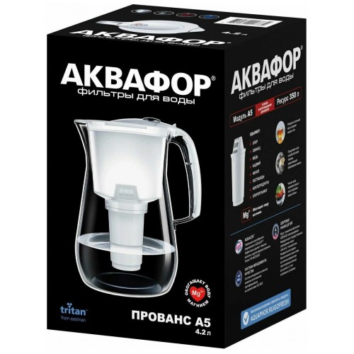 Фильтр кувшин Аквафор Прованс А5 4.2 л (Р140А5FM) (черный) 5