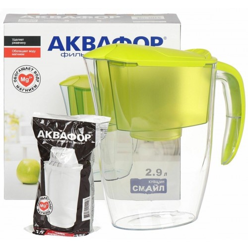Фильтр кувшин Аквафор Смайл 2.9 л (Р152А5F) (салатовый) 8