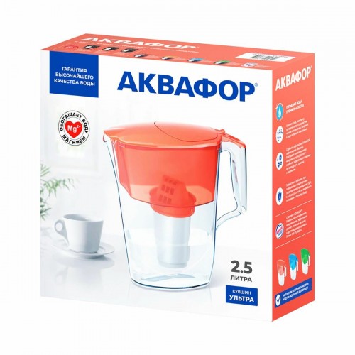 Фильтр кувшин Аквафор Ультра А5 2.5 л (P87А5F) (коралловый) 9