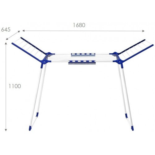 Сушилка для белья напольная violet Люкс 24 м (белый) 4
