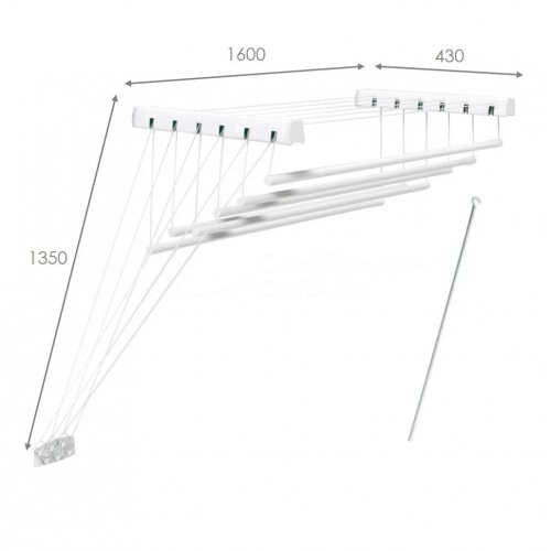 Сушилка для белья потолочная violet Лифт 160 (белый) 2