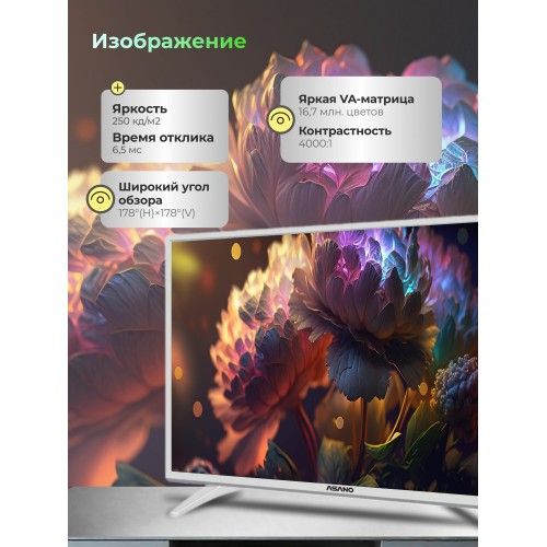 Телевизор Asano 43LF5011T (белый) 1