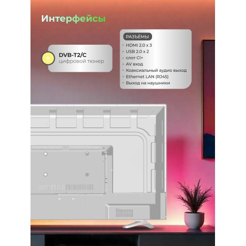 Телевизор Asano 43LF5011T (белый) 6