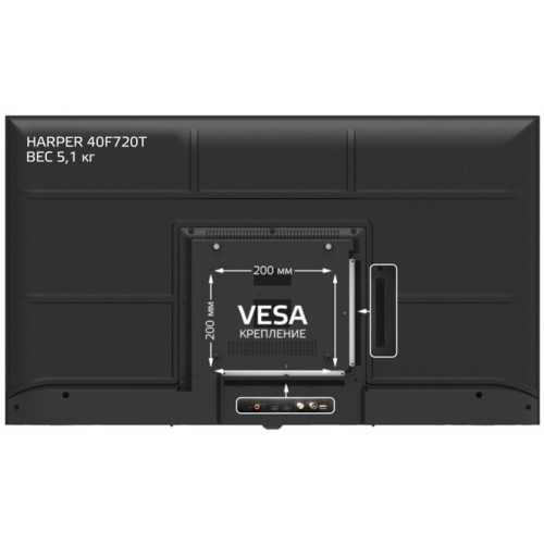 Телевизор HARPER 40F720T 2020 LED (черный) 2