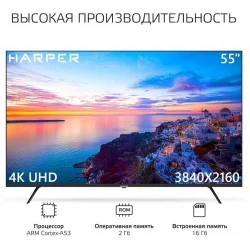 Телевизор HARPER 55U771TS (черный)