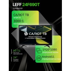 Телевизор LEFF 24F690T (черный)