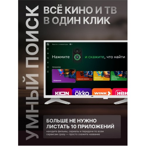 Телевизор LEFF 28H691T (белый) 5