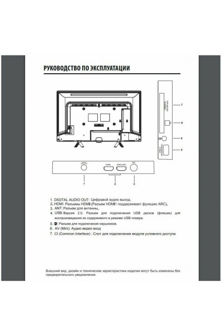 Телевизор Supra STV-LC 24LT0075W (черный) 2