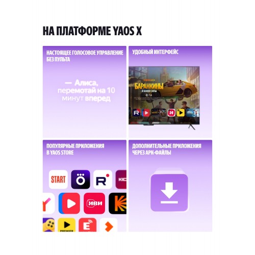 Телевизор Яндекс ТВ Станция с Алисой 50 (YNDX-00075) (черный) 2