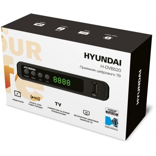 Ресивер Hyundai H-DVB520 + Wi Fi-адаптер (черный) 10