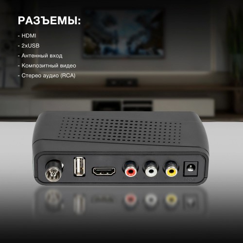 Ресивер Hyundai H-DVB520 + Wi Fi-адаптер (черный) 16