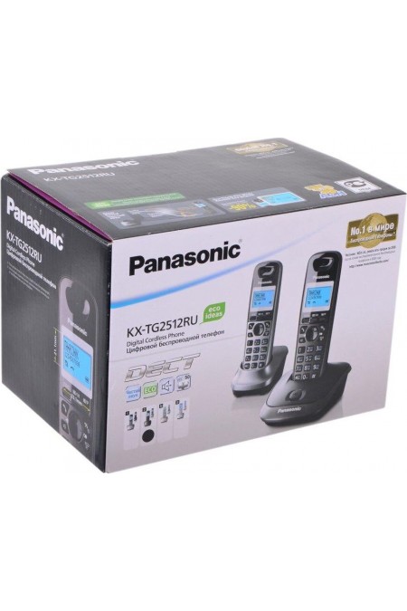 Радиотелефон Panasonic KX-TG2512RU2 (темно-серый металлик/серый металлик) 3