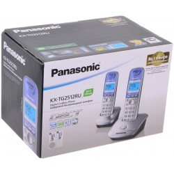 Радиотелефон Panasonic KX-TG2512RU2 (темно-серый металлик/серый металлик)