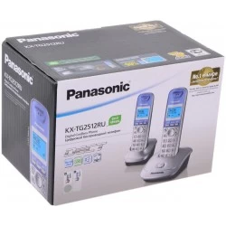 Радиотелефон Panasonic KX-TG2512RU2 (темно-серый металлик/серый металлик)