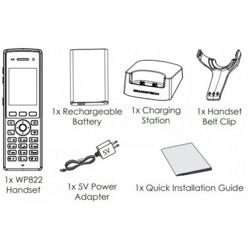 IP телефон Grandstream WP822 (серебристый) 1
