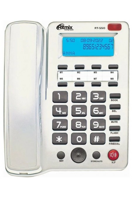 Проводной телефон Ritmix RT-550 (белый) 