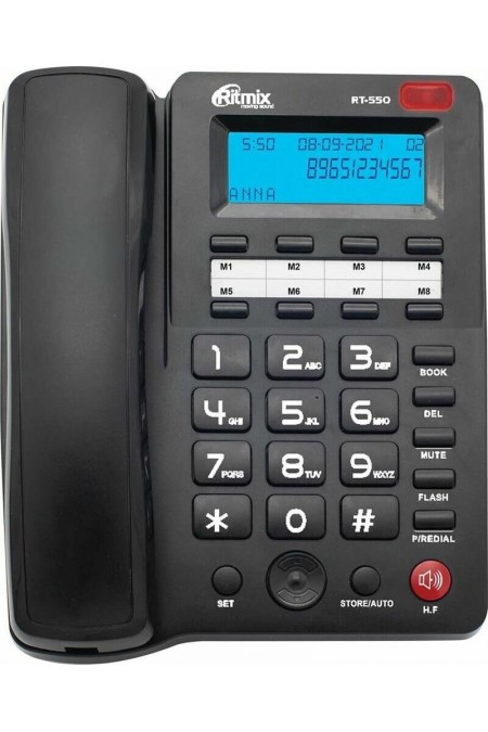 Проводной телефон Ritmix RT-550 (черный) 