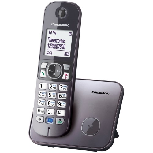 Радиотелефон Panasonic KX-TG6811RUM (серый металлик) 