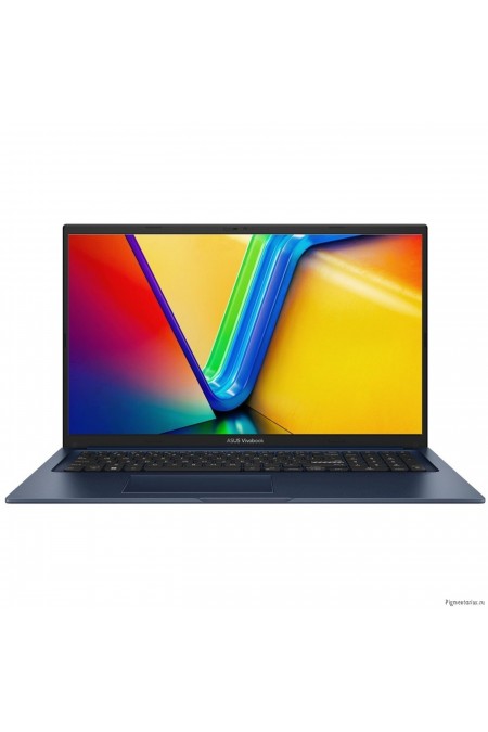 Ноутбук ASUS VivoBook 17 X1704VA-AU982 Intel Core 5 120U, 1.4 GHz - 5.0 GHz, 16384 Mb, 17.3 Full HD 1920x1080, 512 Gb SSD, Intel Iris Xe Graphics, No OS (90NB13X2-M00ML0) (синий) 