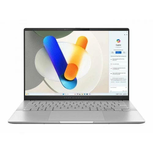 Ноутбук ASUS VivoBook S 14 OLED M5406WA-PP086W AMD Ryzen AI 9 HX 370, 2.0 GHz - 5.1 GHz, 32768 Mb, 14.0 2.8K OLED 2880x1800, 1000 Gb SSD, DVD нет, AMD Radeon 890M, Windows 11 Home (90NB14P1-M004N0) (серебристый) 
