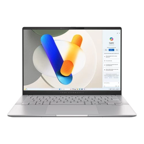 Ноутбук ASUS VivoBook S 14 OLED M5406WA-QD127 AMD Ryzen AI 9 365, 2.0 GHz - 5.0 GHz, 24576 Mb, 14.0 2.8K OLED 1920x1200, 1000 Gb SSD, DVD нет, AMD Radeon 880M, No OS (90NB14P1-M007L0) (серебристый) 