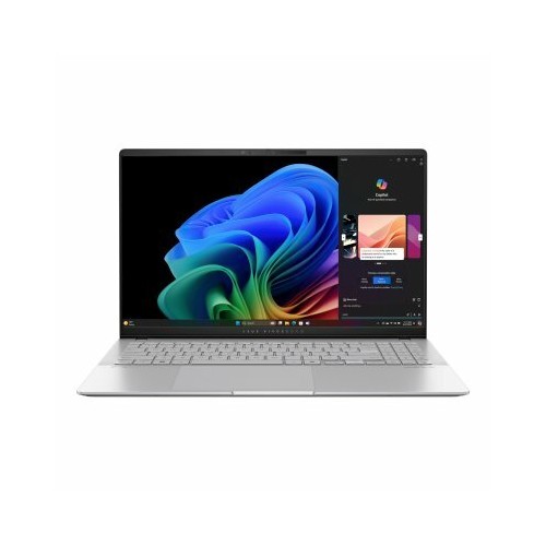Ноутбук ASUS VivoBook S 15 OLED S5507QA-MA078W Qualcomm Snapdragon X Elite (X1E-78-100), 3.4 GHz, 32768 Mb, 15.6 3K OLED 2880x1620, 1000 Gb SSD, DVD нет, Qualcomm Adreno, Windows 11 Home (90NB14Q2-M007X0) (серебристый) 