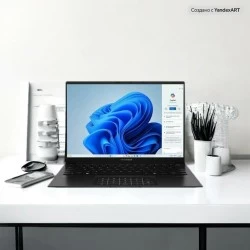 Ноутбук ASUS ZenBook 14 OLED UM3406HA-QD081 AMD Ryzen 7 8840HS, 3.3 GHz - 5.1 GHz, 16384 Mb, 14 Full HD+ 1920x1200, 1000 Gb SSD, AMD Radeon 780M, No OS (90NB1271-M00550) (черный)