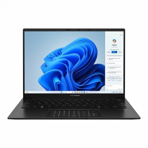 Ноутбук ASUS ZenBook 14 OLED UM3406HA-QD081 AMD Ryzen 7 8840HS, 3.3 GHz - 5.1 GHz, 16384 Mb, 14 Full HD+ 1920x1200, 1000 Gb SSD, AMD Radeon 780M, No OS (90NB1271-M00550) (черный) 
