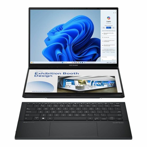 Ноутбук ASUS ZenBook Duo UX8406CA-QL211X Intel Core Ultra 9 285H, 2.9 GHz - 5.4 GHz, 32768 Mb, 14 OLED WUXGA 1920x1200, 1000 Gb SSD, Intel Arc Graphics, Windows 11 Professional (90NB14X1-M00BD0) (серый) 