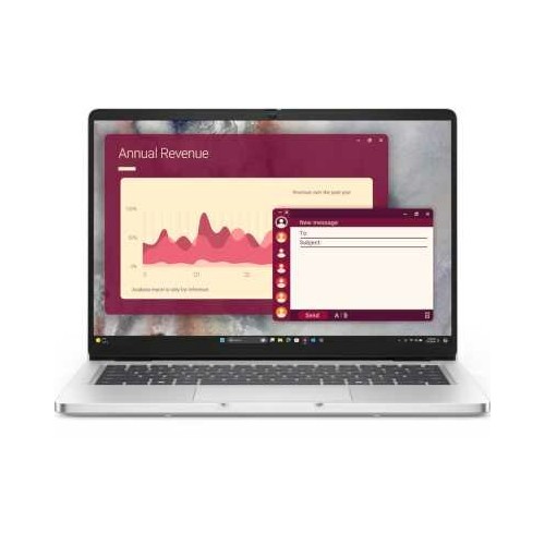 Ноутбук DELL Pro 14 Intel Core 7 255U, 1.7 GHz - 4.7 GHz, 16384 Mb, 14&quot FHD+ 1920x1200, 512 Gb SSD, Intel Graphics, Linux (Pro14-7653) (серебристый) 