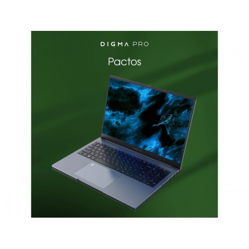 Ноутбук Digma Pro Pactos Core i5 1235U 16Gb SSD512Gb Intel Iris Xe graphics 16 IPS WUXGA (1920x1200) Windows 11 Professional WiFi BT Cam 5500mAh (DN16P5-ADXW01) (серый) 1