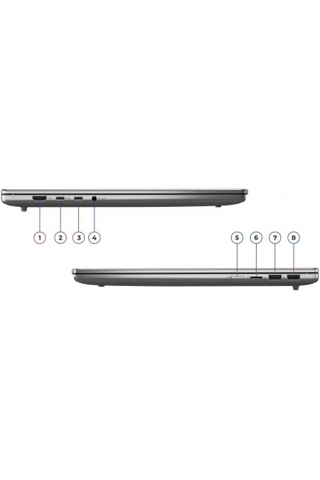 Ноутбук Lenovo IdeaPad Slim 5 16AKP10 AMD Ryzen AI 5 340, 2.0 GHz - 4.8 GHz, 32768 Mb, 16&quot 2.8K OLED 2880x1800, 1000 Gb SSD, AMD Radeon 840M, No OS (83HY000SRK) (серый) 1