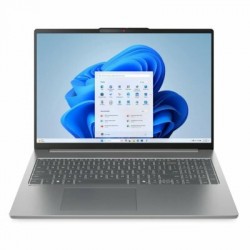 Ноутбук Lenovo IdeaPad Slim 5 16AKP10 AMD Ryzen AI 7 350, 2.0 GHz - 5.0 GHz, 16384 Mb, 16 2.8K OLED 2880x1800, 512 Gb SSD, AMD Radeon 860M, No OS (83HY000RRK) (серый)