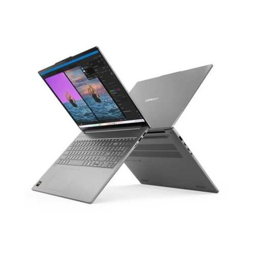 Ноутбук Lenovo IdeaPad Slim 5 16AKP10 AMD Ryzen AI 7 350, 2.0 GHz - 5.0 GHz, 16384 Mb, 16 2.8K OLED 2880x1800, 512 Gb SSD, AMD Radeon 860M, No OS (83HY000RRK) (серый) 2