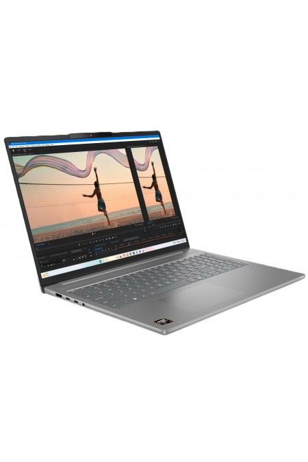 Ноутбук Lenovo IdeaPad Slim 5 16AKP10 AMD Ryzen AI 7 350, 2.0 GHz - 5.0 GHz, 32768 Mb, 16 2.8K OLED 2880x1800, 1000 Gb SSD, AMD Radeon 860M, No OS (83HY000HRK) (серый) 