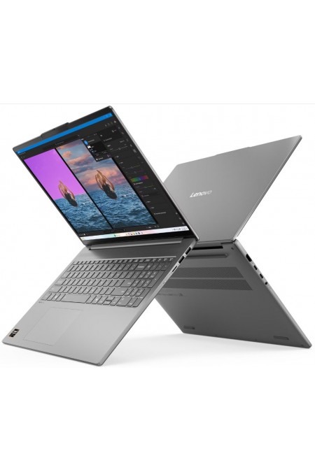 Ноутбук Lenovo IdeaPad Slim 5 16AKP10 AMD Ryzen AI 7 350, 2.0 GHz - 5.0 GHz, 32768 Mb, 16 2.8K OLED 2880x1800, 1000 Gb SSD, AMD Radeon 860M, No OS (83HY000HRK) (серый) 5