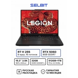 Ноутбук Lenovo Legion Slim 5 16ARP9, 16 (2560x1600) IPS 165 Гц/AMD Ryzen 7 7735HS/16 ГБ DDR5/1024 ГБ SSD/NVIDIA GeForce RTX 4070 для ноутбуков (8 Гб)/Без системы (83EX000TRK) (серый)