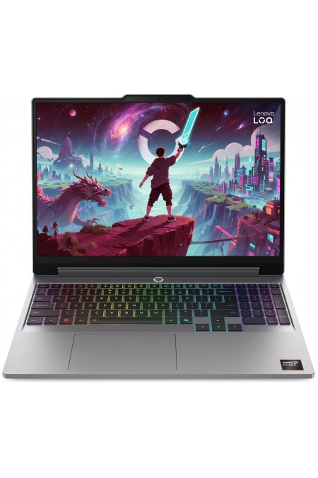 Ноутбук Lenovo LOQ 15AHP11 AMD Ryzen 7 250, 3.3 GHz - 5.1 GHz, 16384 Mb, 15.3&quot WUXGA 1920x1200, 512 Gb SSD, nVidia GeForce RTX 5050 8192 Mb, No OS (83TN003FPS) (серый) 
