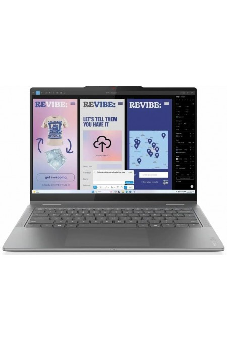Ноутбук Lenovo Yoga 7 2-in-1 14ILL10 Intel Core Ultra 7 256V, 2.2 GHz - 4.8 GHz, 16384 Mb, 14 WQXGA+ 2880x1800, 512 Gb SSD, DVD нет, Intel Arc Graphics, Windows 11 Home (83JQ00BLUE) (серый) 