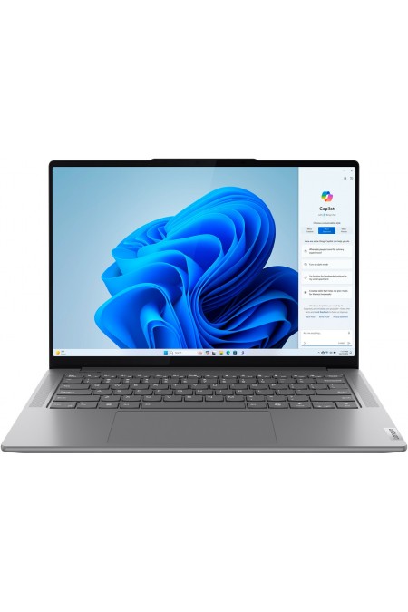 Ноутбук Lenovo Yoga Pro 7 14AHP9, 14.5 (3072x1920) IPS 120 Гц/AMD Ryzen 7 8845HS/16 ГБ LPDDR5X/1024 ГБ SSD/AMD Radeon Graphics/Windows 11 Home (83E3001PRU) (серый) 